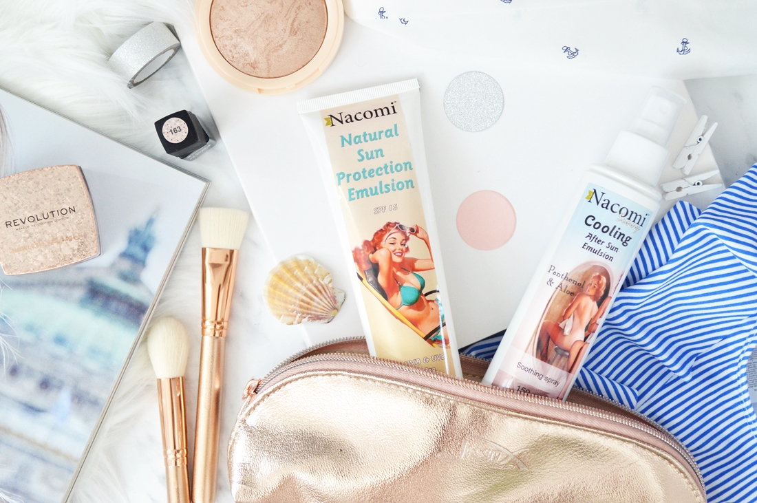 wakacyjna kosmetyczka kremy z filtrem puderek.com.pl